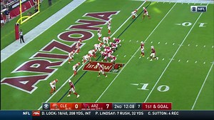 Kenyan Drake gives ball to young fan after his second TD run