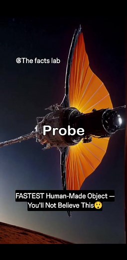Fastest Human-Made Object — You’ll Not Believe This😱 A tiny probe racing past the Sun at incredible speeds — meet the Parker Solar Probe, the fastest human-made object. Discover how it slingshots toward the Sun, breaks speed records, and unlocks the Sun’s secrets. 🔭☀️ Watch, like & share! #ParkerSolarProbe #ParkerSolarProbe #FastestSpacecraft #SpaceExploration #NASA #SolarProbe #SpaceFacts #Astrophysics #Heliophysics #RecordBreaking #ScienceReel #SpaceShorts #MindBlown | The facts lab
