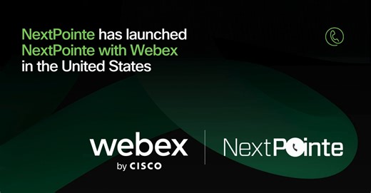 We're excited to announce that NextPointe Inc. has launched NextPointe with Webex in the United States. http://cs.co/6186lQQw6 | Webex