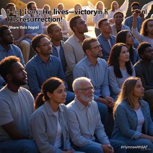 He lives, He lives—victory in His resurrection! 🙌 Share this hope! #HymnswithSAF #HeLives #ChristianMusic #Worship #VictoryInResurrection #FaithCommunity #HymnOfResurrection #WednesdayWorship | SAF Hymns & Worship