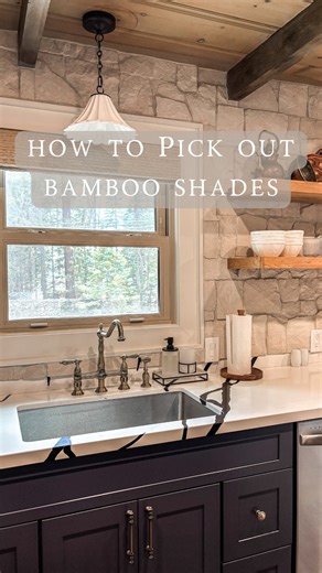 Hannah Joyce | Home Design & DIY on Instagram: "How do you pick the right bamboo shade? Here is what you need to consider: Mounting type: There are 2 options, inside or outside mount. Outside goes outside the window and often above to make the windows appear bigger. Inside is attached to the interior window casing and will conceal some of the window, but it’s a clean minimal look. Liner: You can get anywhere from 0-100% privacy. The lowest level are light filtering which means there is no liner,