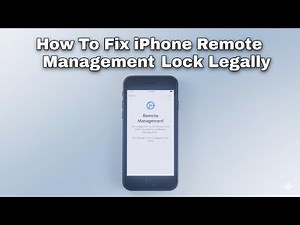 How to Remove iPhone Remote Management (MDM) — Legal Methods, Apple Support & What to Do If Locked