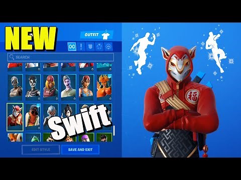 FORTNITE SWIFT SKIN w/ All POPULAR DANCE EMOTES
