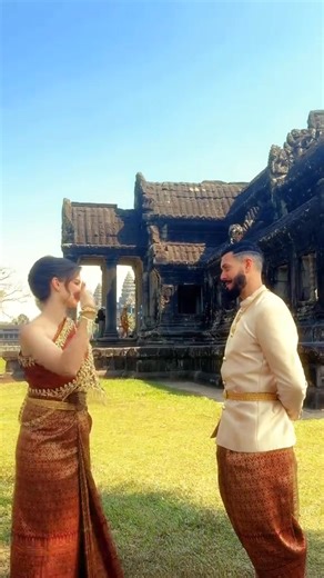 Welcome to Angkor Wat, Cambodia — where you can experience the timeless elegance of traditional Khmer attire and immerse yourself in the rich heritage of Khmer culture. #welcome #Amazing #travelgoals #angkorwat #cambodia2026 #thekingdomofsmile #foryou Source: https://vt.tiktok.com/ZS5c55B7Y/ | People’s Daily-Cambodia