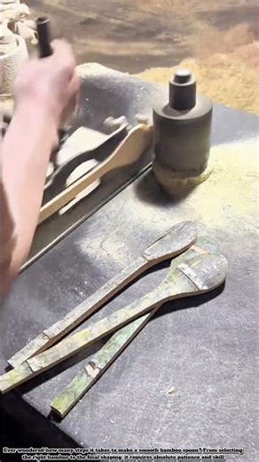 ​The Art of Handcrafted Bamboo Spoons: Simple yet Beautiful.#Bamboocraft #Woodworking #Handmade