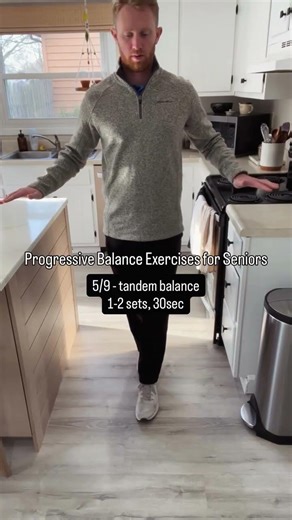 Progressive Balance Exercises for Seniors - Less than 5 minute routine
