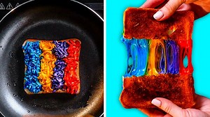 126K views · 1.1K reactions | Rainbow cheese sandwich recipe: | FoodGasmic | Facebook