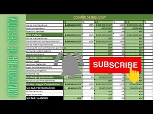 FAIRE UN COMPTE DE RESULTAT SUR EXCEL