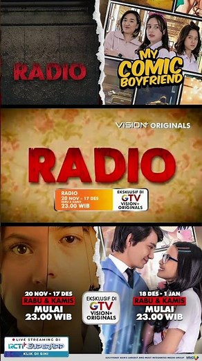 SIARAN MALAM MEMBAWA KORBAN! RADIO DISINI! RABU KAMIS 23 00 WIB DI GTV #visionplusoriginals