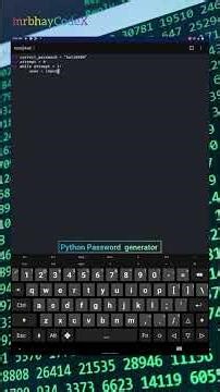 Python Password Simple Generator Project #python #coding