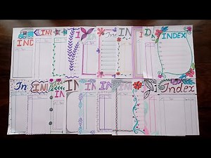 INDEX BORDER DESIGN | Index page designs | Index design for projects | Index design for project file