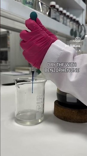 What is the role of benzophenone in THF drying?👇🏻👇🏻