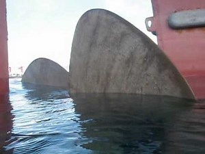 big ship propeller broken