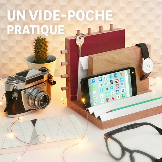 Vous êtes du genre à chercher vos clés 10 minutes alors qu’elles sont dans votre poche ? 😂 On a la solution pour vous : installer un vide-poche dans l’entrée. Voici un tuto pour en réaliser un 👇🏻 | LEROY MERLIN