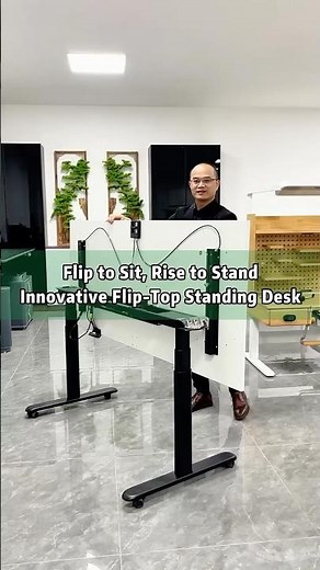 Flip to Sit, Rise to Stand — Innovative Flip-Top Standing Desk #standingdesk #factory #furniture
