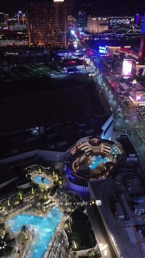 Las Vegas Strip night views: vegas day night ✨️🎲