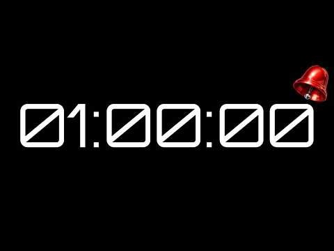 ⏱️ 1 Hour Timer Countdown (01:00:00) | Black Screen Timer with Alarm 🔔