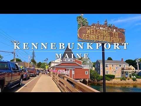 Downtown Kennebunkport Scenic Walk - [Kennebunkport, Maine] - 4k Walking Tour with Binaural 🎧