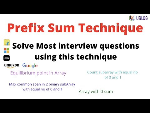 Prefix Sum Algorithm and its applications