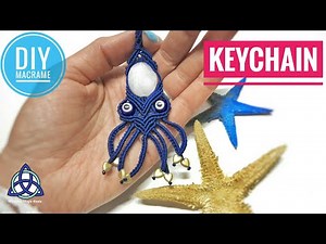 Macrame Octopus Keychain Tutorial - EASY Keychian DIY