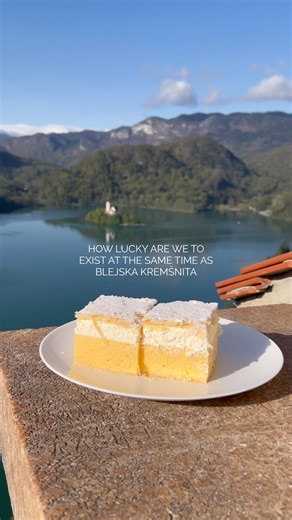 13K views · 75 reactions | Slovenia’s most iconic dessert is best served with a view of Lake Bled ⁣ ⁣ This is Blejska Kremšnita, aka the famous Lake Bled Cream Cake, and thanks to its Protected Designation of Origin, you’ll only find the authentic version on Lake Bled  ⁣ And, it's even better when it's paired with a last-minute deal... Tap to browse to sale where you can save up to 20%* on select departures: https://bit.ly/46KzRhJ | Insight Vacations | Facebook
