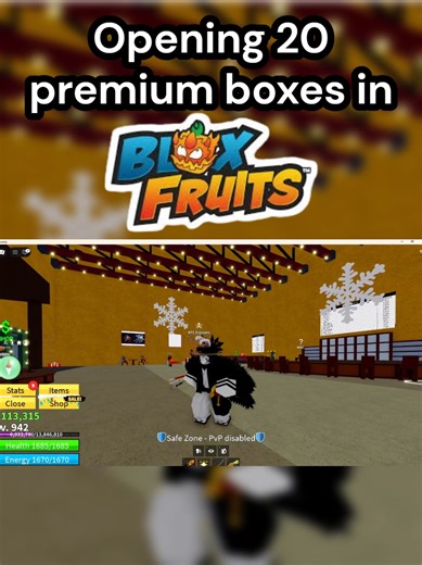 Apertura de 20 Cajas Premium en Blox Fruits