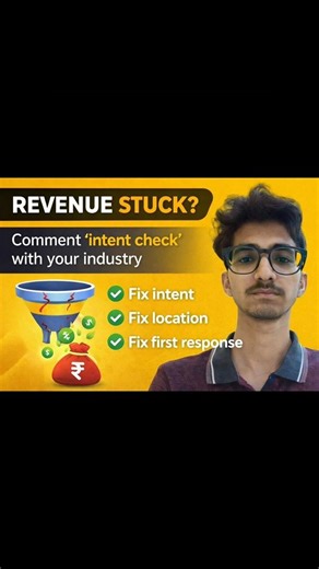 Revenue Stuck? Fix Intent, Location & First Response to Unlock Conversions. #karthikeyathallapally
