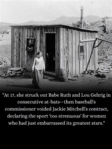 On this day in 1931, a teenage girl changed baseball forever. Her name? Jackie Mitchell — just 17 years old — with a wicked “drop ball” that could make even the pros dizzy. 😮‍💨 That day, she faced the unbeatable New York Yankees — and not just anyone... 👉 Babe Ruth 👉 Lou Gehrig Two of the most feared hitters in the world. The crowd laughed, thinking it was a joke. A girl on the mound? Impossible. But then— 🎯 Strike one! 🎯 Strike two! 🎯 Strike three! Babe Ruth was out. 😱 Moments later, Ge