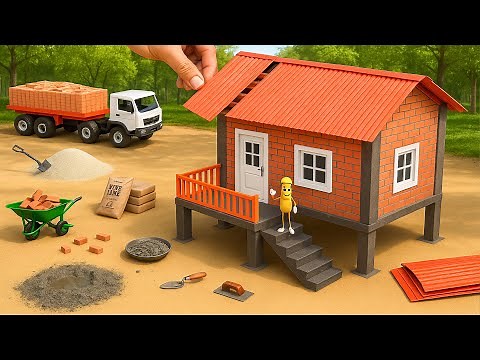 Mini Bricks House Construction | Diy Truck Building Elevated House Science project ‪@sanocreator‬