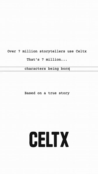 7 million storytellers use Celtx. That’s 7 million ideas. 7 million scripts in progress. 7 million people trying to turn “what if…” into something real. Feels like a good time to add one more. Start your free trial at www.celtx.com #screenwriting #screenwritingsoftware #filmtok