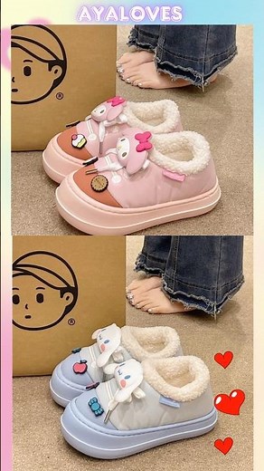 Sanrio Winter Shoes 🌨️💕 Cute & Cozy Aesthetic #story #mymelody #sanrio #kuromi #kawaiistyle