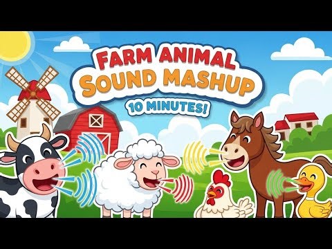 Farm Animal Sound 10 Minutes Mashup | Fun Learning for Kids | Buzzy Tune’s Time