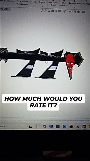 Solidworks 3D printed car wing concept design #automobile #3dprinting #solidworks #concept #spoiler