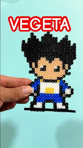 I MADE VEGETA IN HAMA BEADS #vegeta #hamabeads #dragonball