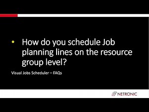 VJS FAQ: How to schedule job planning lines on the group level?