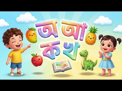 Bangla Bornomala Shikhi Shohojey | Learn Bangla Alphabets Easily | আ আ ক খ | Kids Learning Video