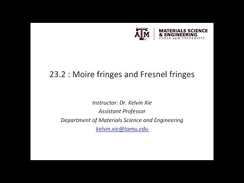 23.2: Moire fringes and Fresnel fringes