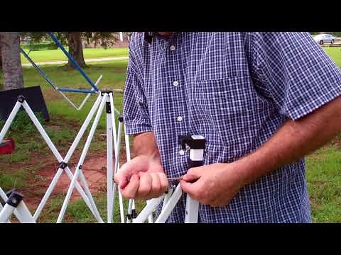 Shade Tent Canopy with lost or Stuck Spring Buttons How to Repair