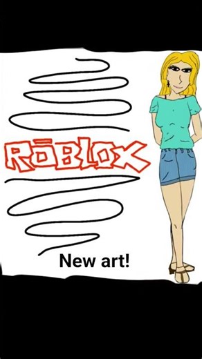 New Roblox artwork! made this earlier based on my first outfit. #robloxdrawing #robloxart #art