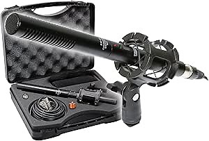 VidPro XM-55 13-Piece Professional Video & Broadcast Unidirectional Condenser Shotgun Microphone Kit - Complete Set Includes 2 Mounts Adapters Cables and More Perfect for Indoor and Outdoor Recording