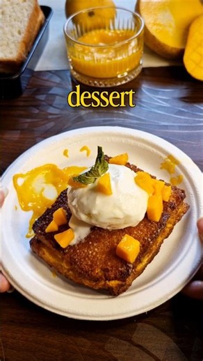 Honey Butter Mango Toast Recipe 🥭🍞| Air Fryer Dessert | Mango Season Special #dessert #mangorecipe