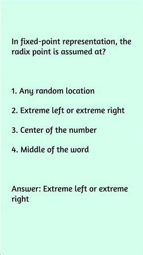 📍 Radix Point Position Explained #shorts #viral #bpsc #ncert