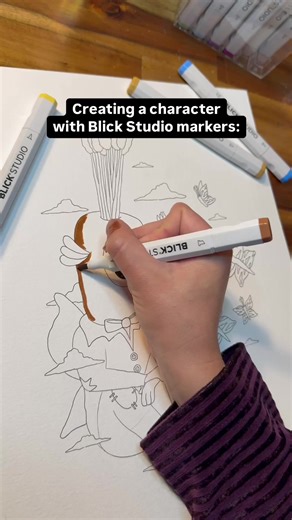 Imaginative Fairy Carrots with Blick Studio Brush Markers