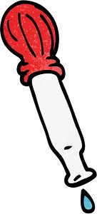 cartoon doodle dripping pipette