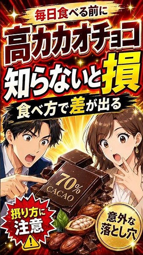 【量・質・タイミングがカギ！高カカオチョコレートの健康メリット7選】○