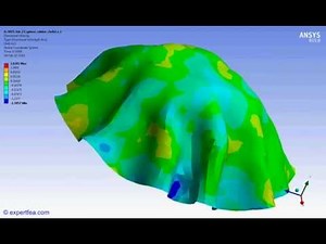 ANSYS WB Explicit Dynamics FEA - Drop Tests simulations of a rubber cloth