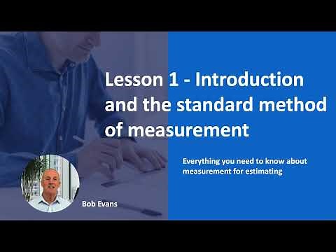 Standard method of measurement - How to use the rules - Estimating Solutions