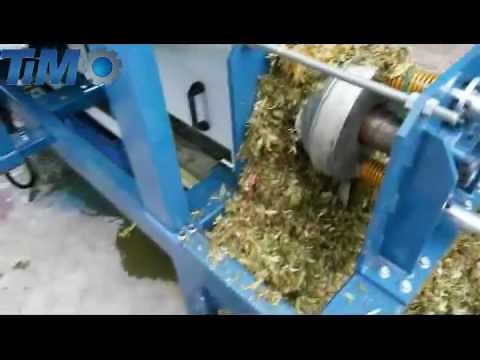 Organic food waste shredding & dewatering
