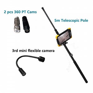 [Hot Item] 10 Inch 4K IP68 Telescopic Camera 360 PTZ Motorized Video Inspection Pole Life Detector