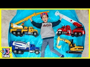 Fire Fire! Bruder Fire truck & Jurassic World Dainosaur TREX skeleton Toy Play [JJ tube]